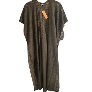 Steve Madden Women’s Longline Lightweight Knitted Duster; Deep Olive Gre…
